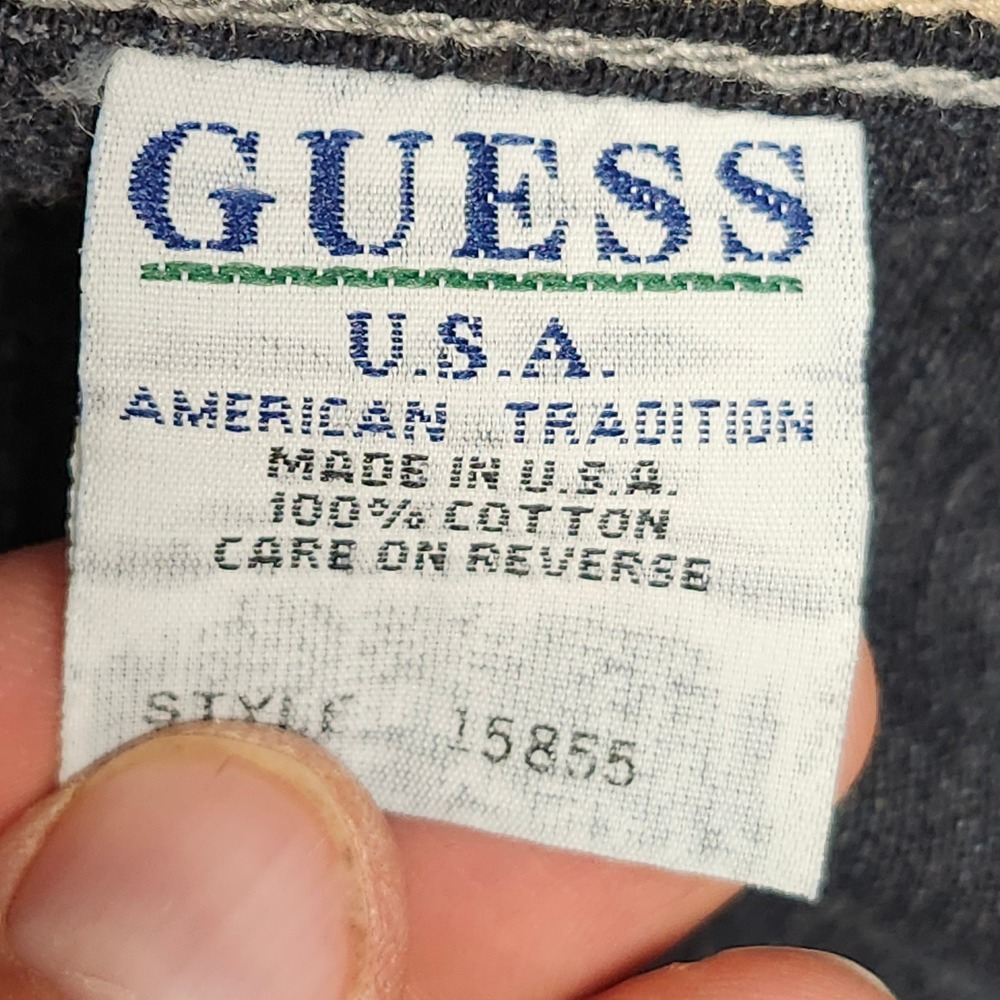 Vintage Guess Jeans USA Chore Coat Mens XL+ 90s Workwear Dark Wash Denim Boxy - Picture 3 of 8